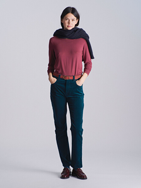 FILIBERT TROUSERS -  Blue oil , Ready-to-wear Bensimon