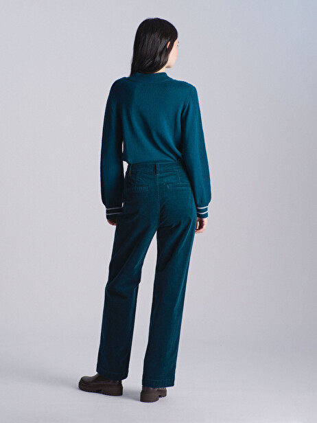 BLULON TROUSERS -  Blue oil , Ready-to-wear Bensimon