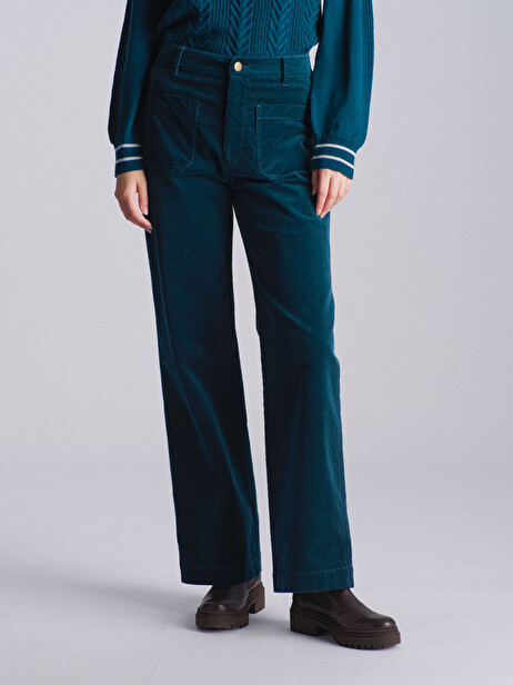 BLULON TROUSERS -  Blue oil , Ready-to-wear Bensimon