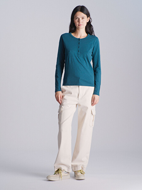 ALEXANDRA T-SHIRT -  Blue oil , Ready-to-wear Bensimon