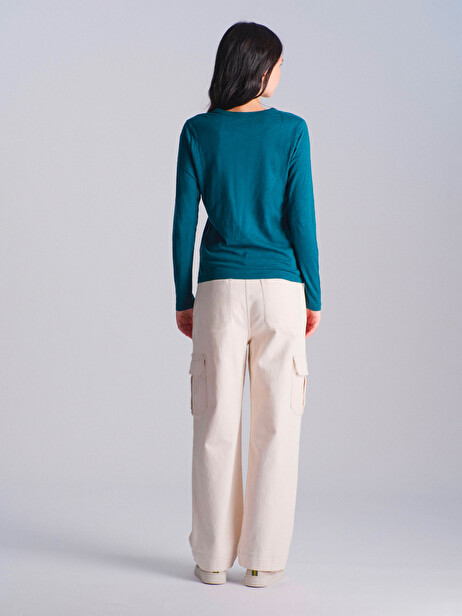ALEXANDRA T-SHIRT -  Blue oil , Ready-to-wear Bensimon