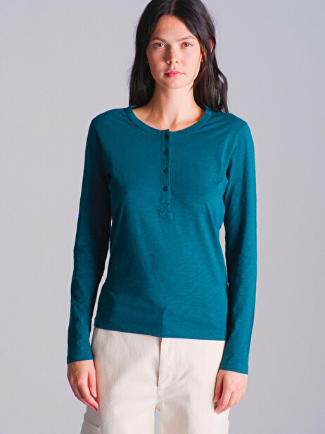 ALEXANDRA T-SHIRT -  Blue oil , Ready-to-wear Bensimon