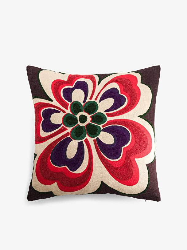 CUSHION FLOWER 45x45 PLUM -  Plum , Home design Bensimon