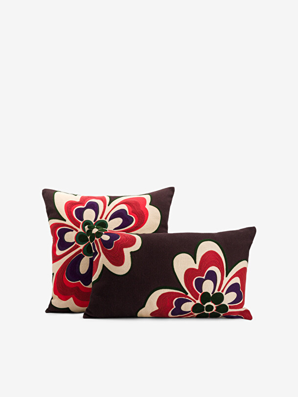 CUSHION FLOWER 45x45 PLUM -  Plum , Home design Bensimon
