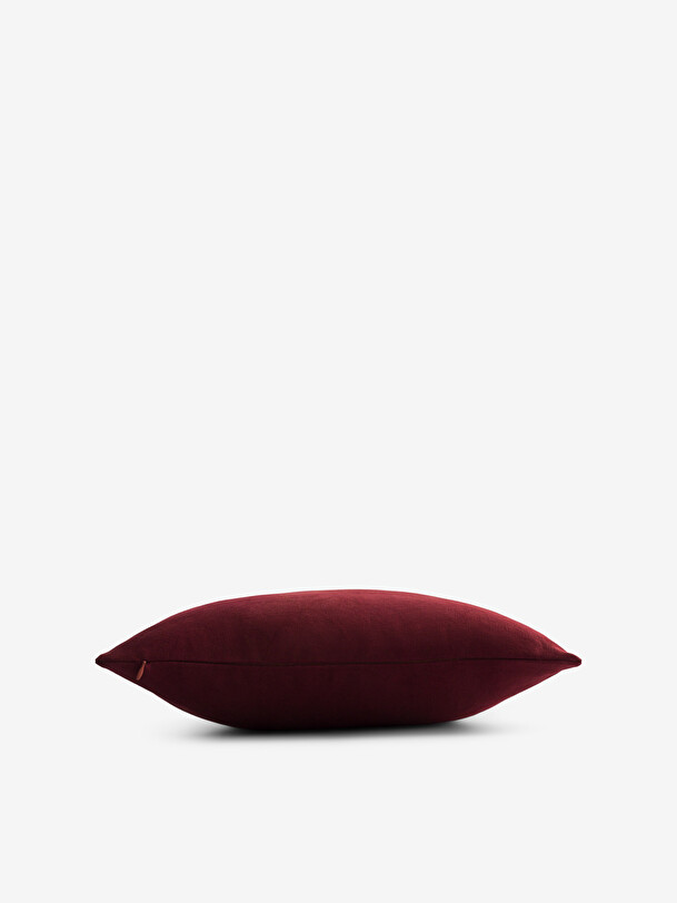 PLAIN CUSHION COTTON FLAME PLUM 45x45 - Plum , Home design Bensimon