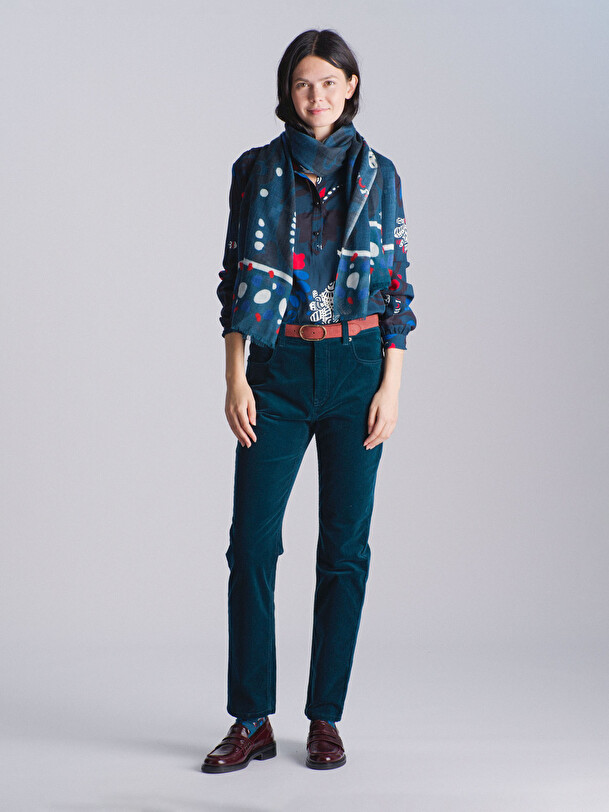 STOLE -  Imprime bleu , Ready-to-wear Bensimon