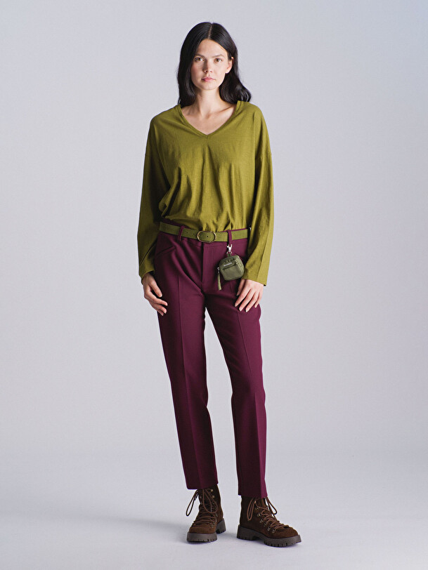 ADEMAR TROUSERS -  Aubergine , Ready-to-wear Bensimon