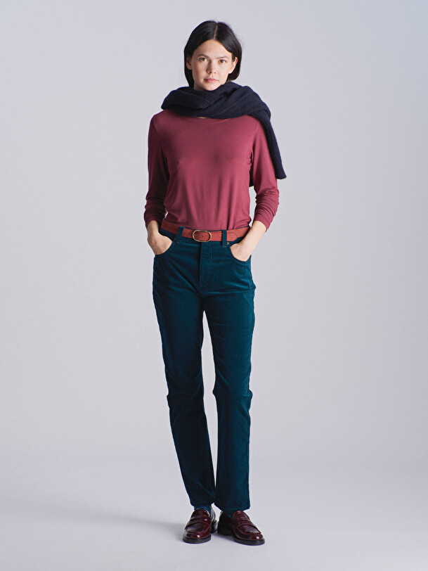FILIBERT TROUSERS -  Blue oil , Ready-to-wear Bensimon