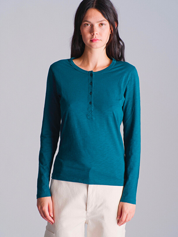 ALEXANDRA T-SHIRT -  Blue oil , Ready-to-wear Bensimon