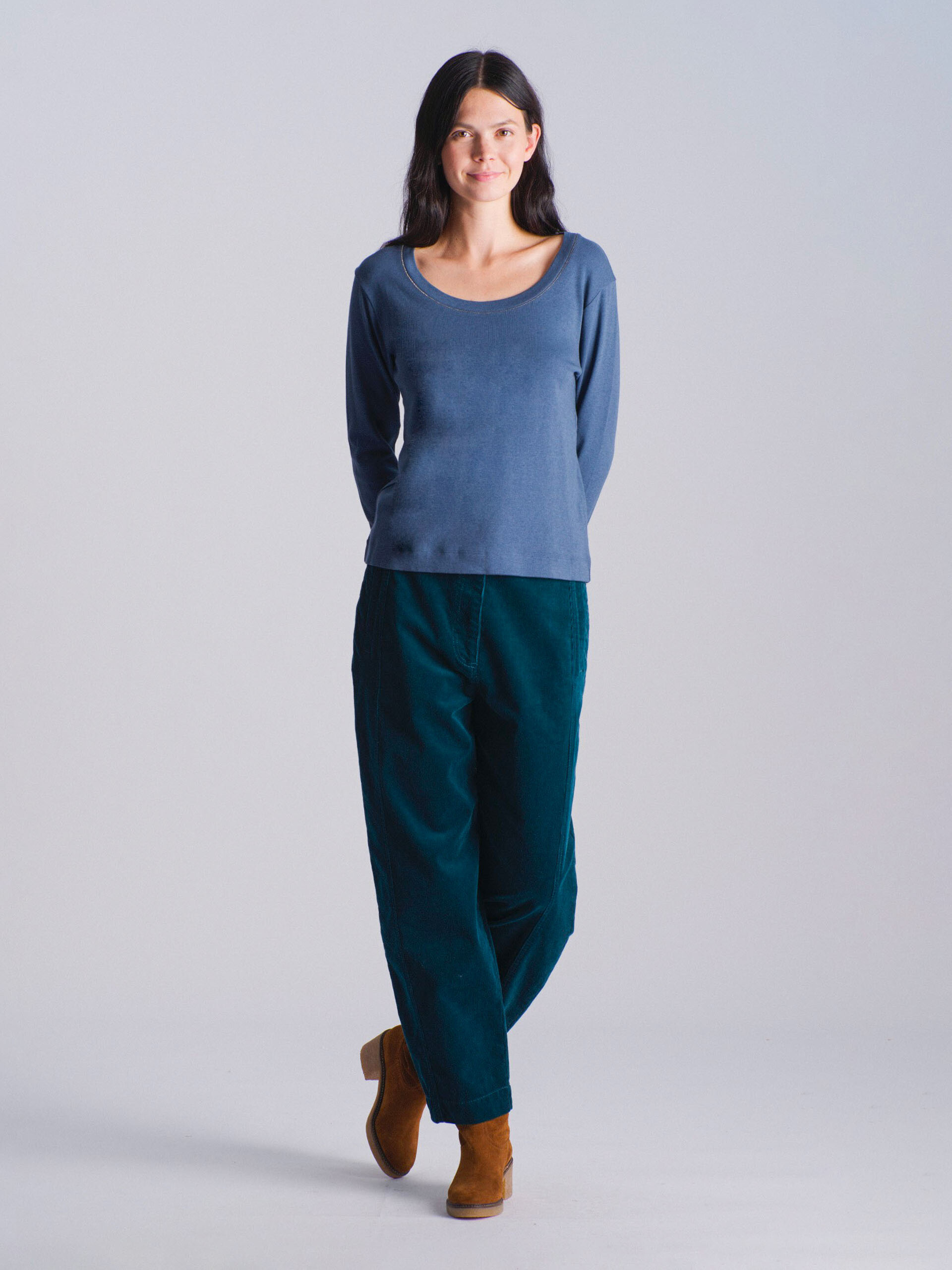 MALORY LONG-SLEEVED T-SHIRT -  Denim , Ready-to-wear Bensimon