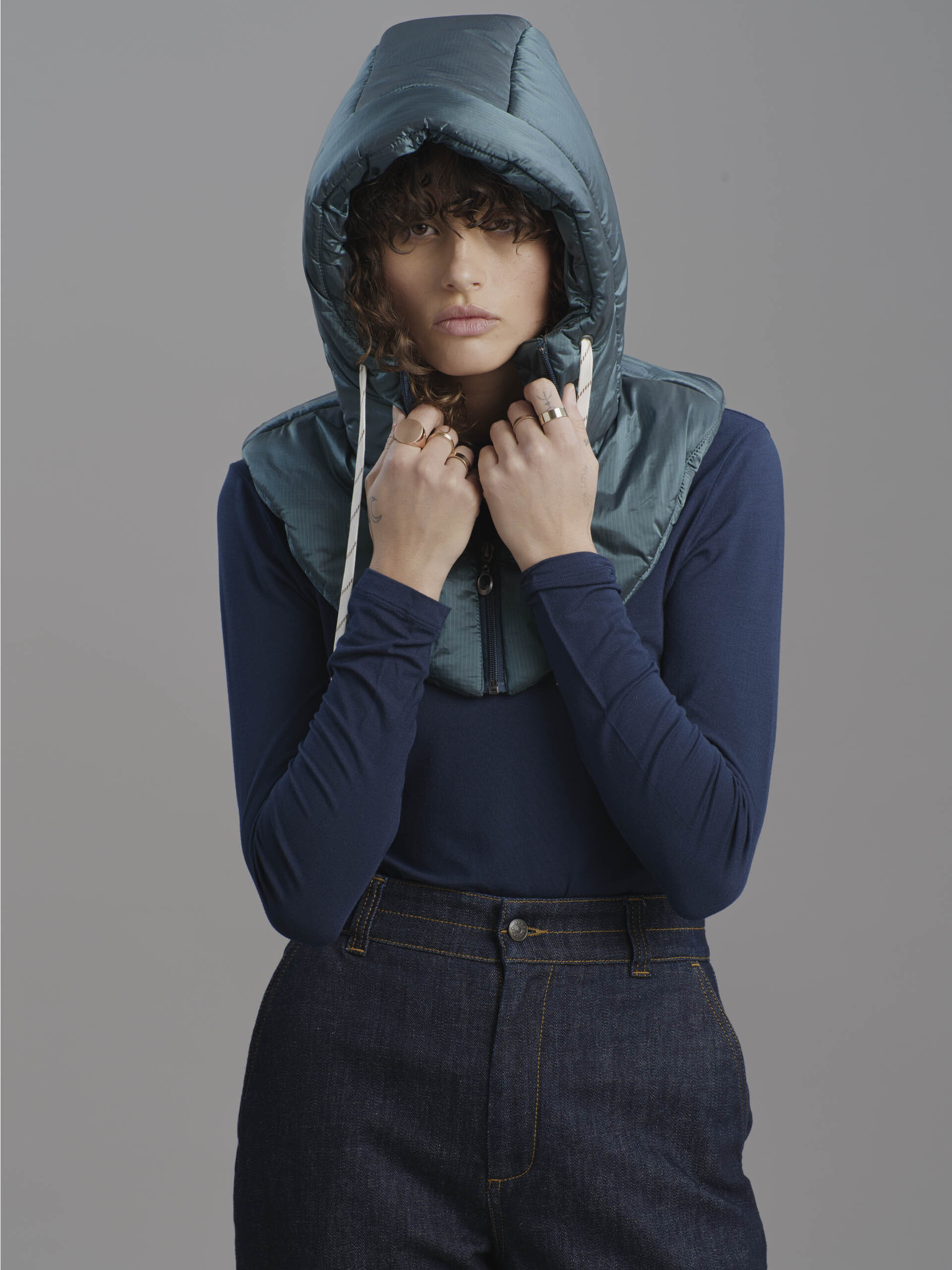 MADIE CAPUCHE -  Blue duck , Ready-to-wear Bensimon