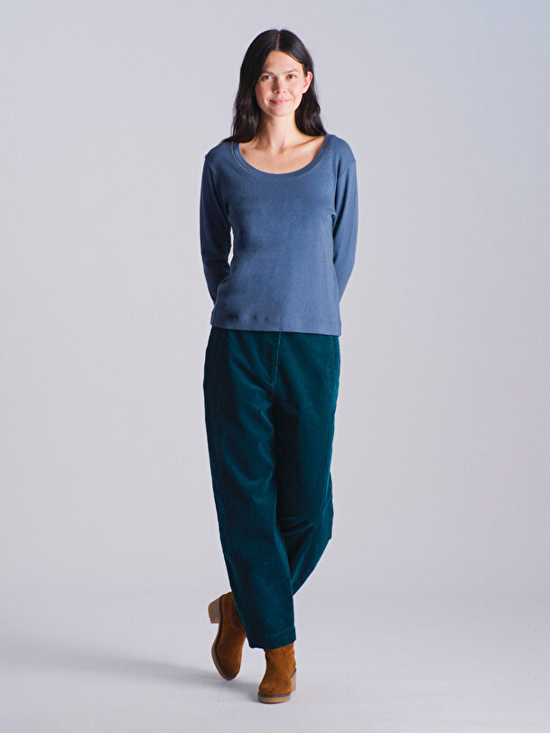 MALORY LONG-SLEEVED T-SHIRT -  Denim , Ready-to-wear Bensimon