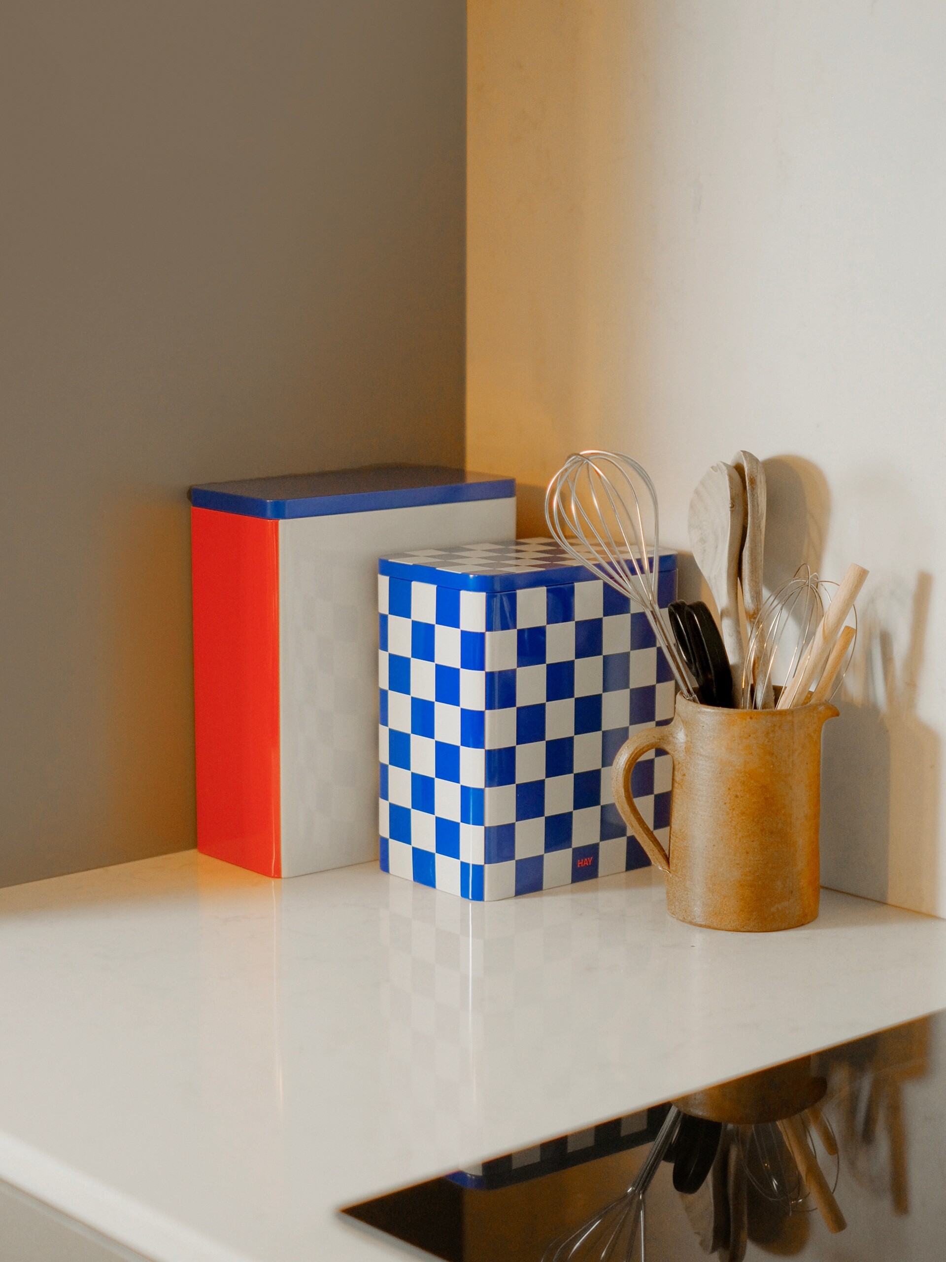 METAL BOX GREEN AND BLUE - Multicolored , Home design Bensimon