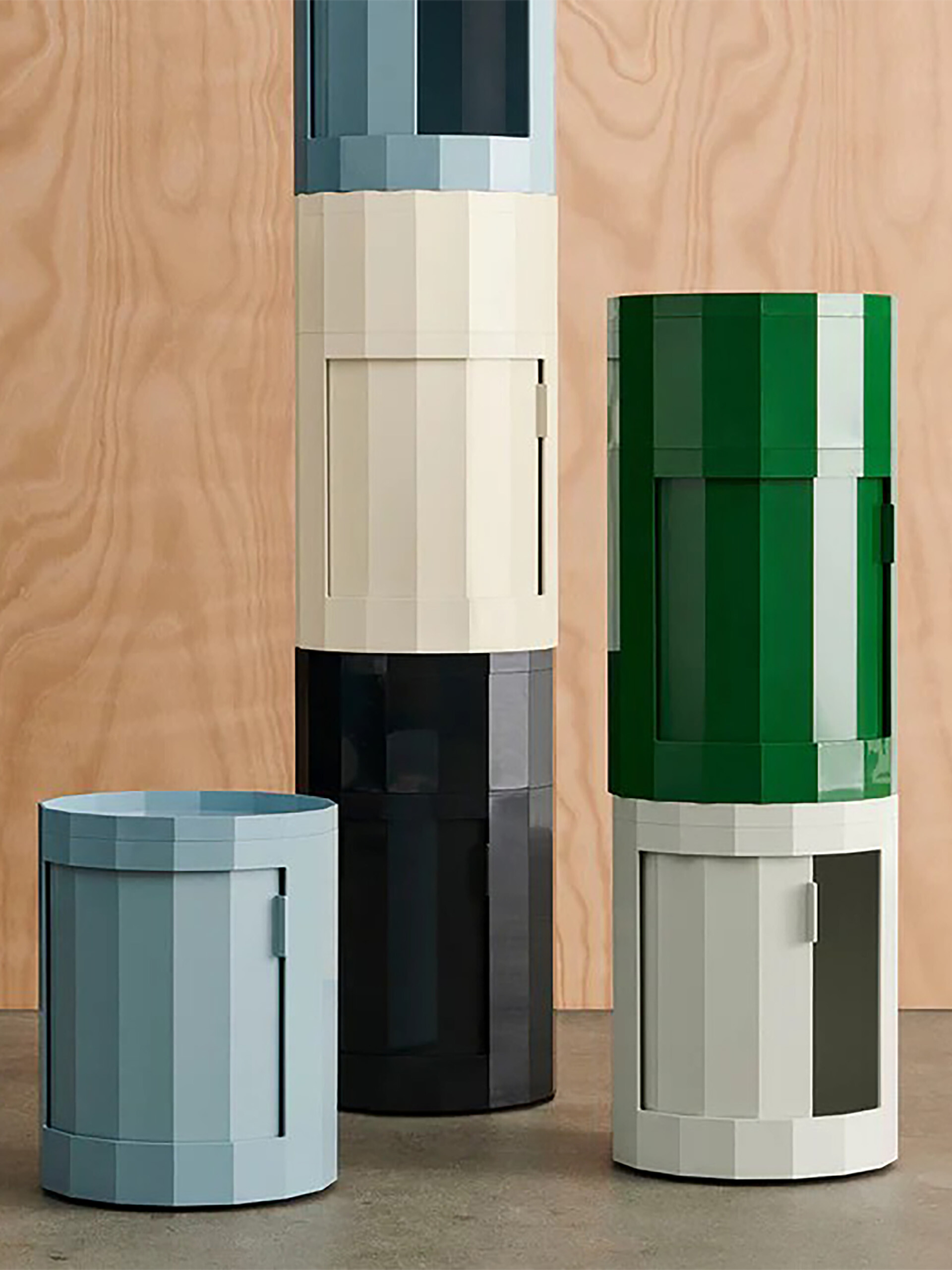 RANGEMENT FACET STEFAN SCHOLTEN ABS RECYCLE ECRU - HAY - Ecru , Home design Bensimon