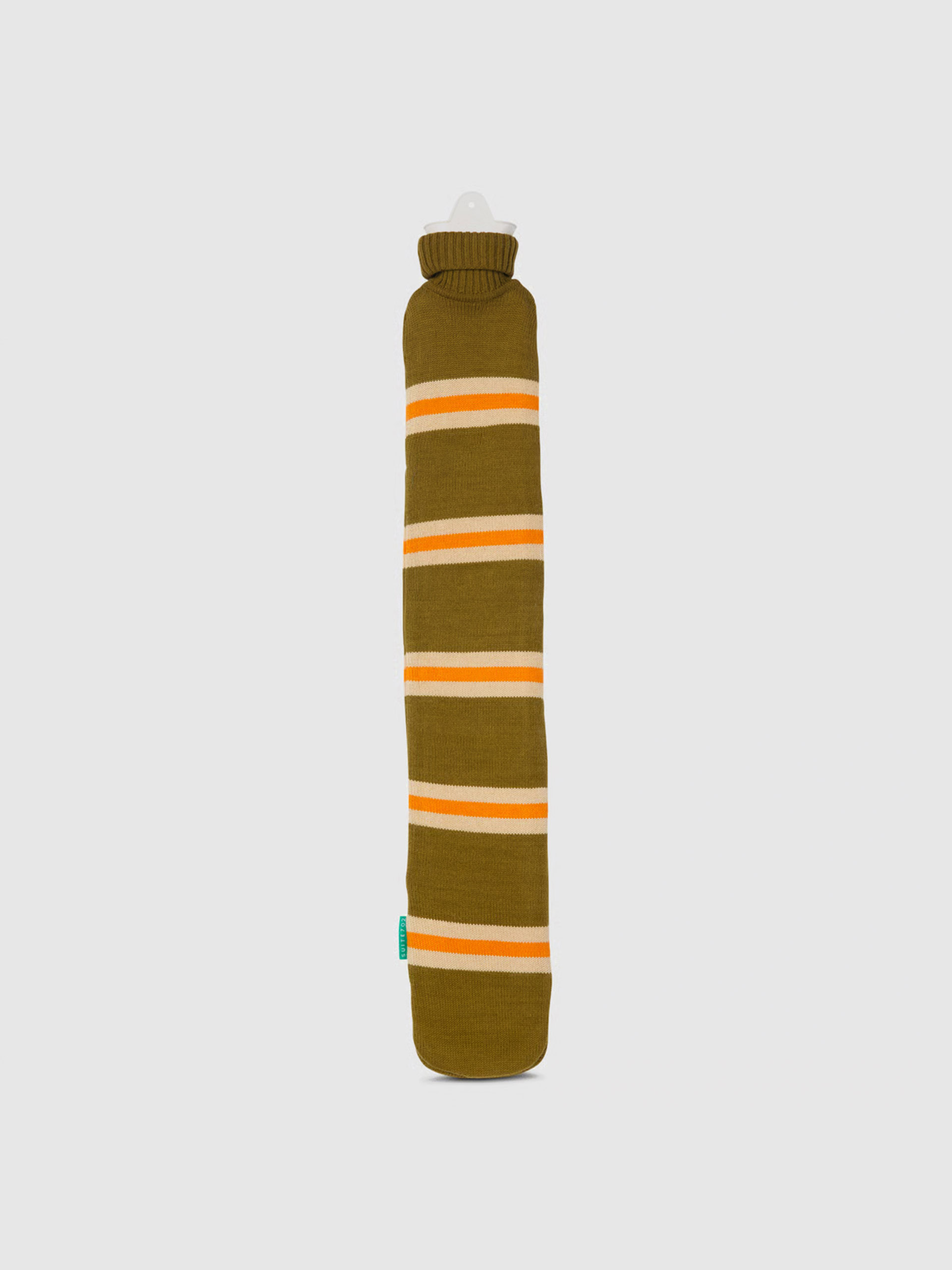 ORGANIC LONG HOT WATER BOTTLE KHAKI-ORANGE -  Khaki , Home design Bensimon