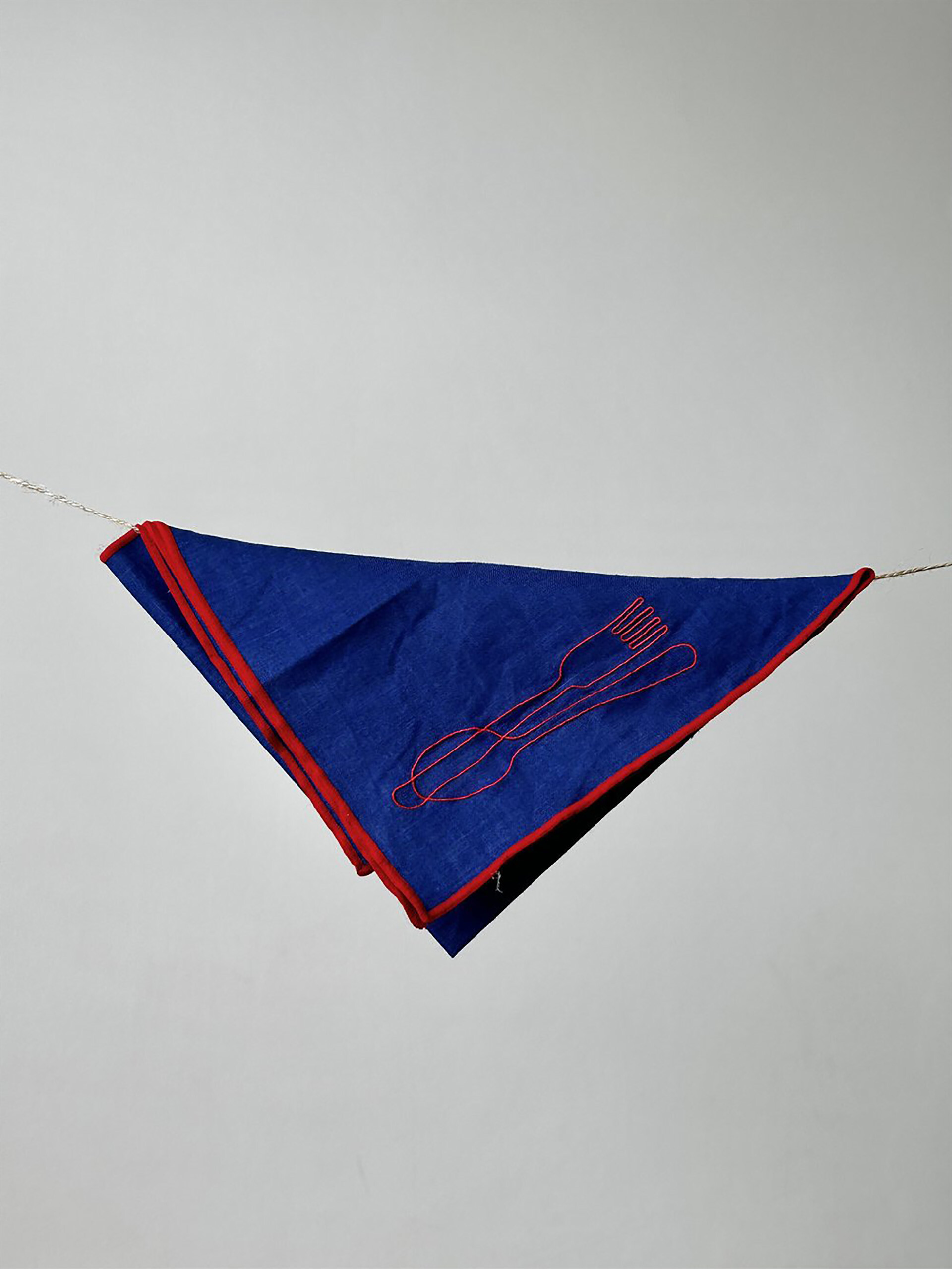 SET OF 2 CUTLERY NAPKINS - Blue , Home design Bensimon