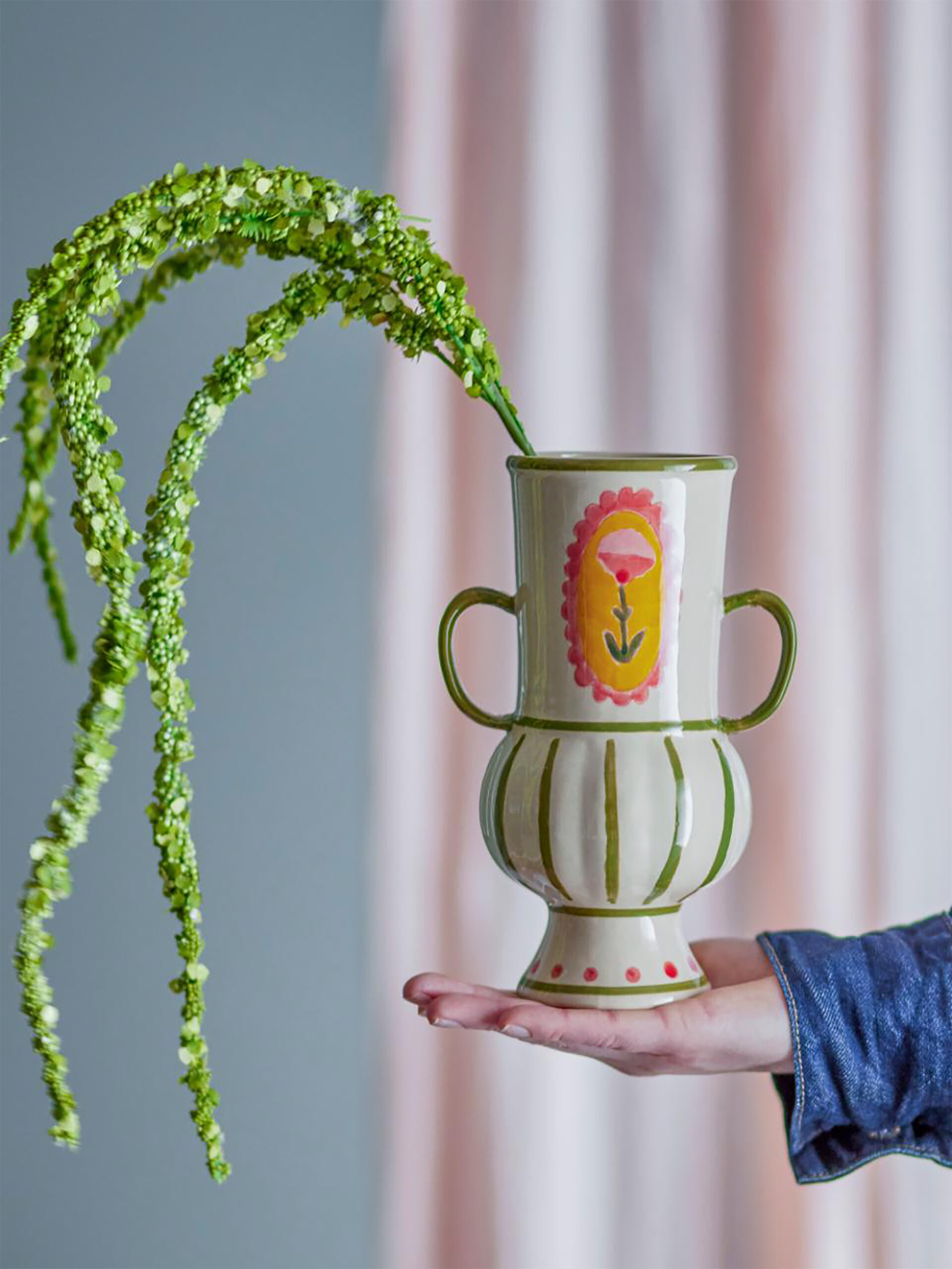 VASE ODINA GREEN -  Ecru , Home design Bensimon