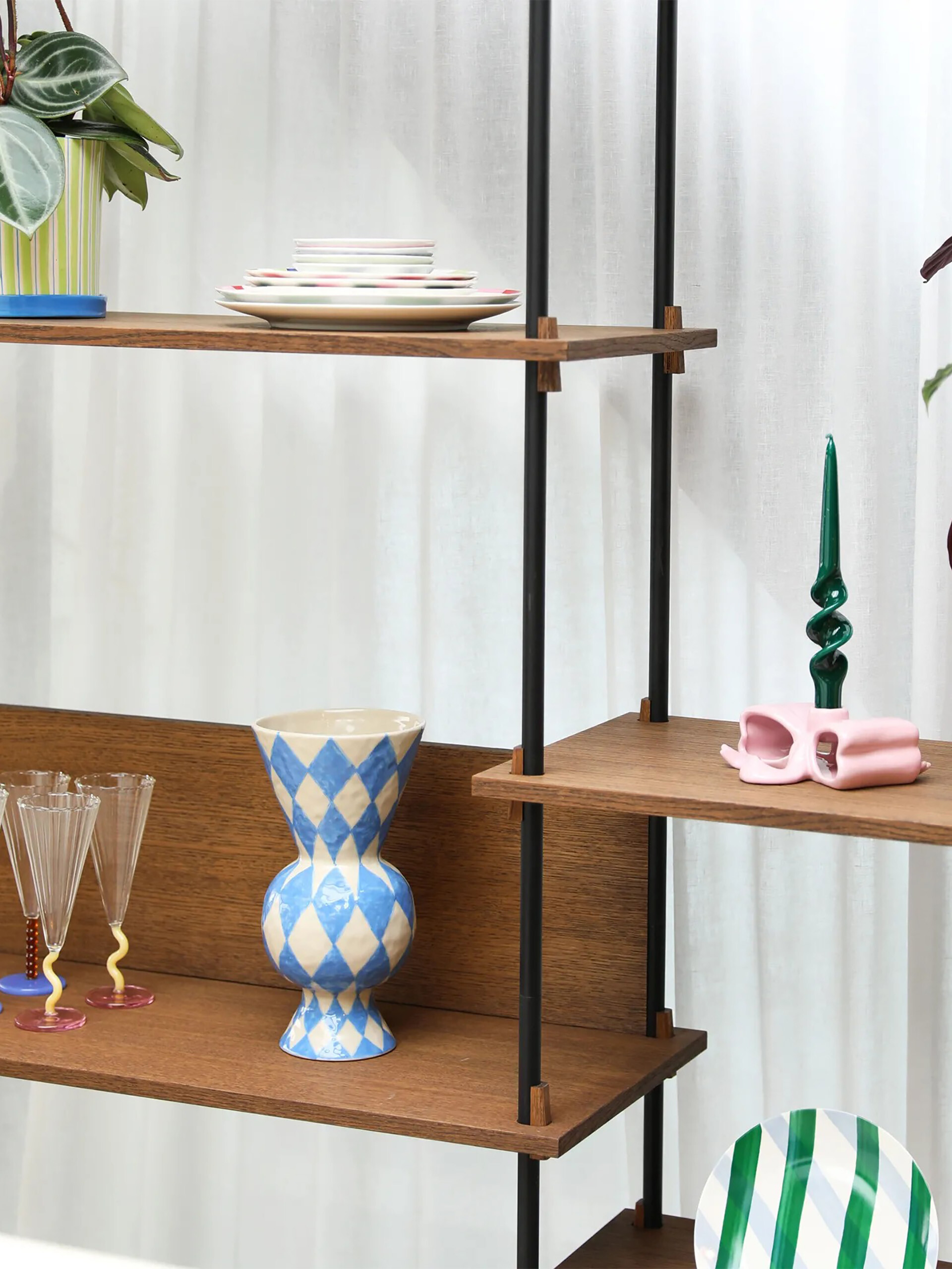 VASE RHOMBIC BLUE -  Blue , Home design Bensimon