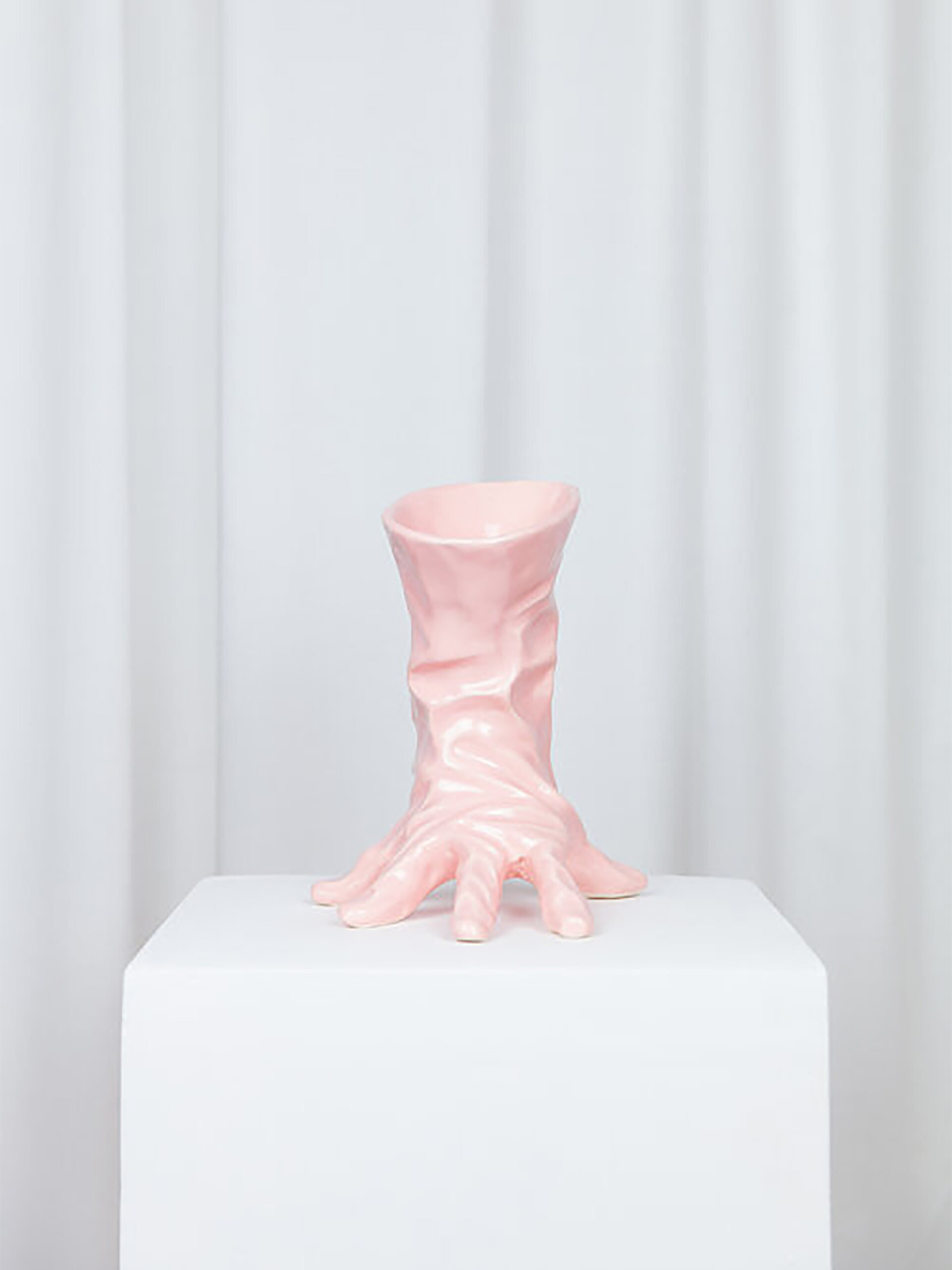 VASE GLOVE PINK -  Pink , Home design Bensimon