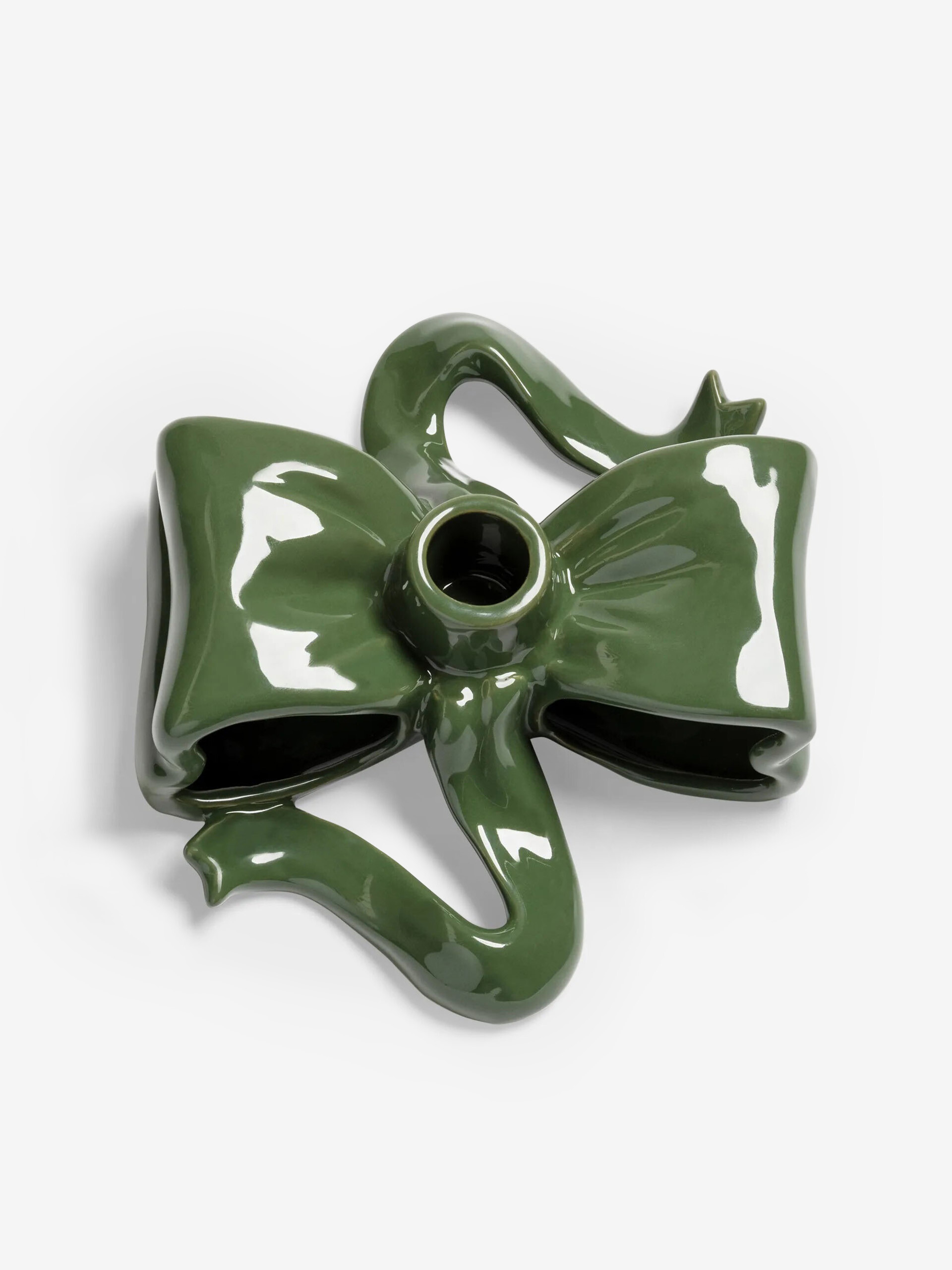ORGANIC SLIM YELLOW CANDLE HOLDER 10X8 - Green , Home design Bensimon