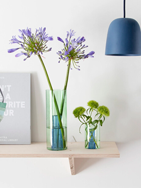 VASE REVERSIBLE GREEN/BLUE M -  Green , Home design Bensimon