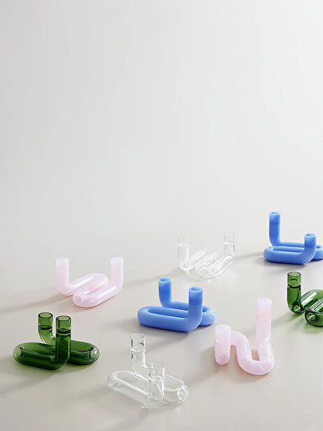 WAVE CANDLE HOLDER -  Blue , Home design Bensimon