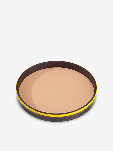 CEN LEATHER TRAY DIA 32CM HTR 3.8CM -  Bordeaux , Home design Bensimon