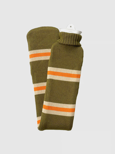 ORGANIC LONG HOT WATER BOTTLE KHAKI-ORANGE -  Khaki , Home design Bensimon