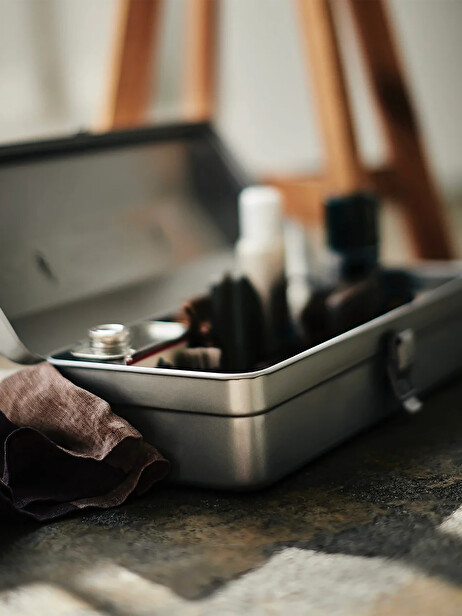 SILVER STORAGE BOX JAPAN L 36X11X15 -  Silver , Home design Bensimon