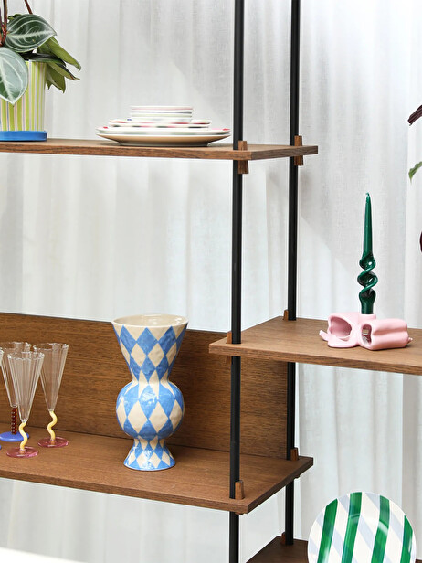 VASE RHOMBIC BLUE -  Blue , Home design Bensimon