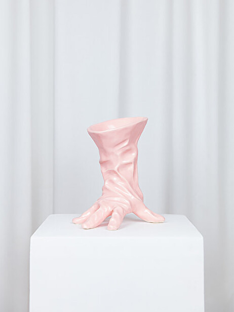 VASE GLOVE PINK -  Pink , Home design Bensimon