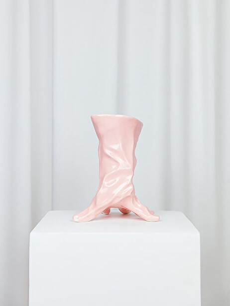 VASE GLOVE PINK -  Pink , Home design Bensimon