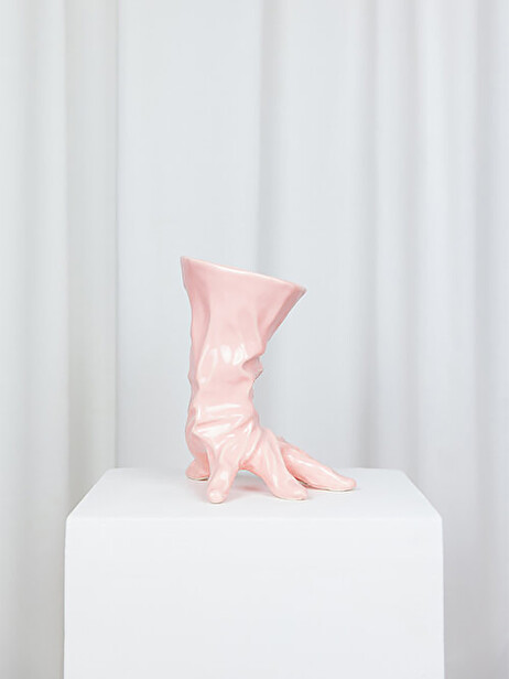 VASE GLOVE PINK -  Pink , Home design Bensimon