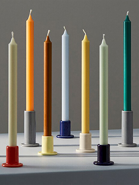 SET OF 7 RAINBOW CANDLES -  Multicolored , Home design Bensimon