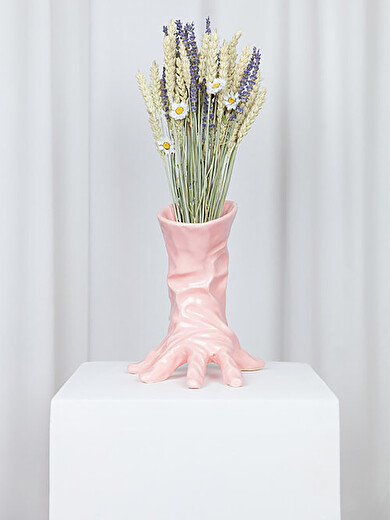 VASE GLOVE PINK -  Pink , Home design Bensimon