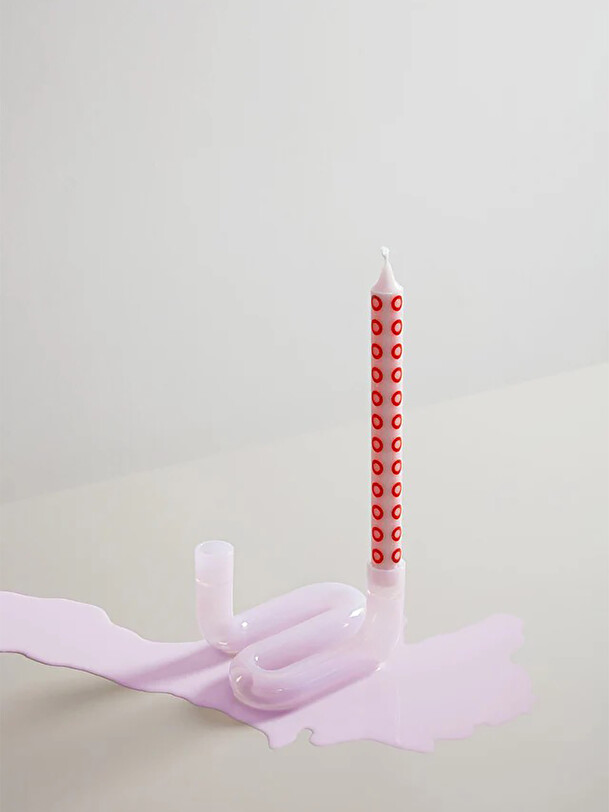 WAVE CANDLE HOLDER -  Pink , Home design Bensimon