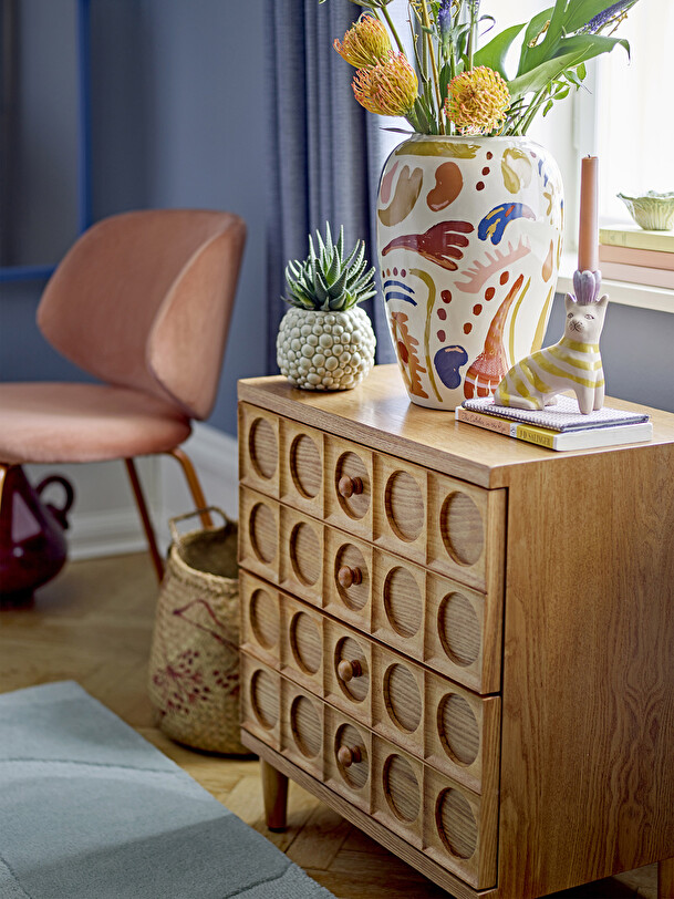 VASE HORUS STONEWARE -  Blue , Home design Bensimon