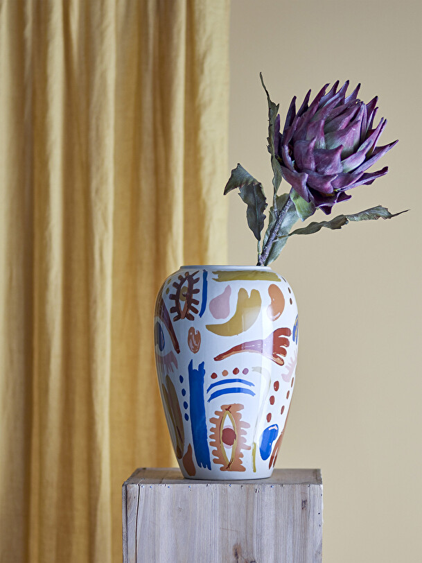 VASE HORUS STONEWARE -  Blue , Home design Bensimon