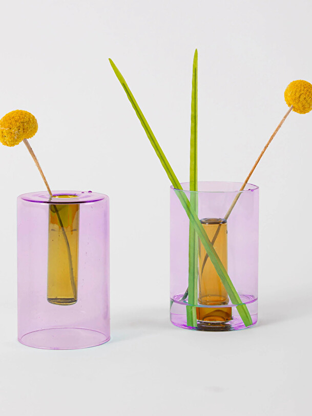 VASE REVERSIBLE LILAC/PEACH S -  Lilas , Home design Bensimon