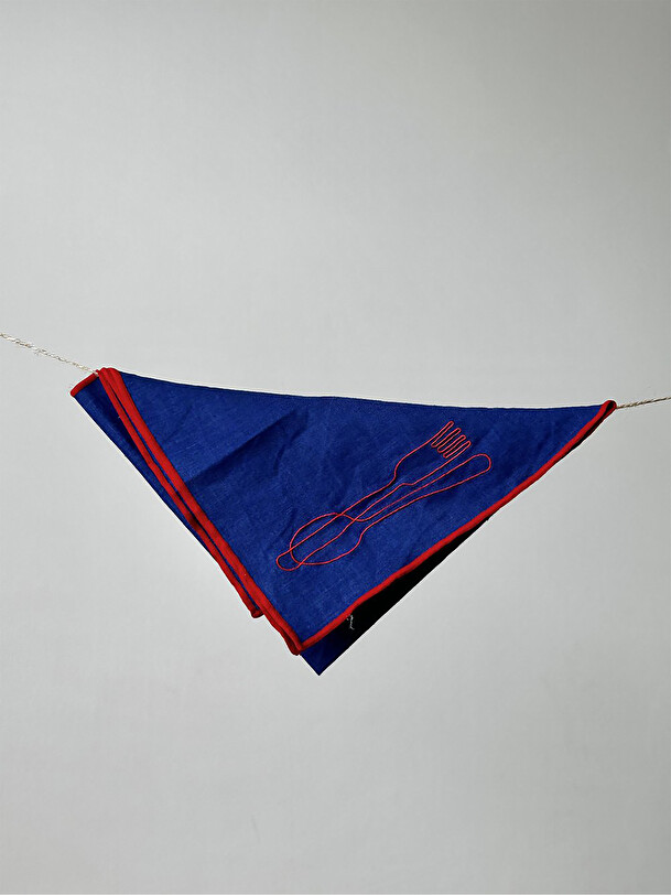 SET OF 2 CUTLERY NAPKINS - Blue , Home design Bensimon