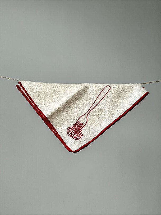 SET OF 2 SPAGHETTI NAPKINS - Ecru , Home design Bensimon