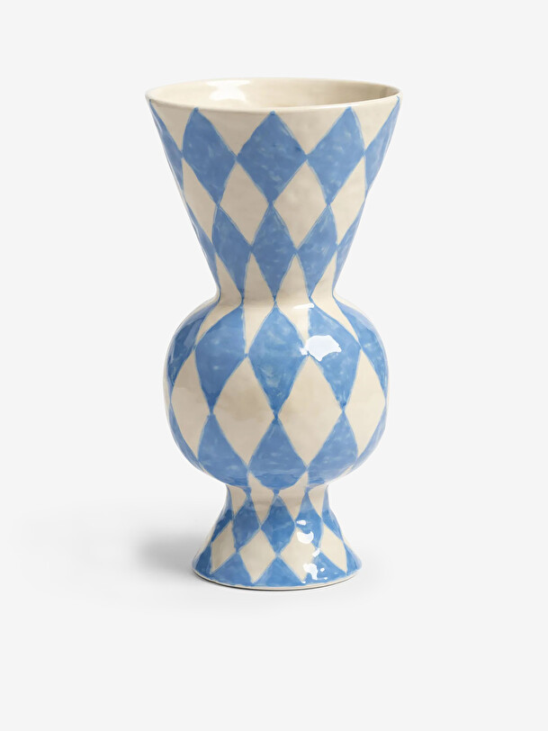 VASE RHOMBIC BLUE -  Blue , Home design Bensimon