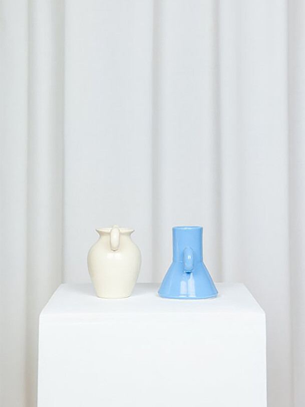 TINY VASE BLEU - LOLA MAYERAS -  Light blue , Home design Bensimon