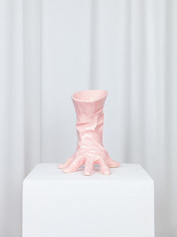 VASE GLOVE PINK -  Pink , Home design Bensimon
