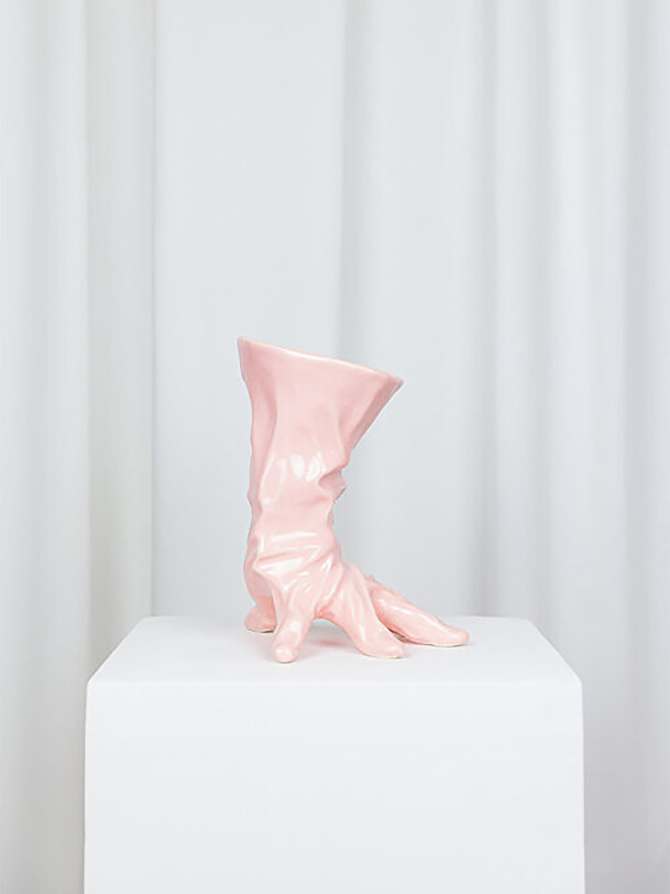 VASE GLOVE PINK -  Pink , Home design Bensimon