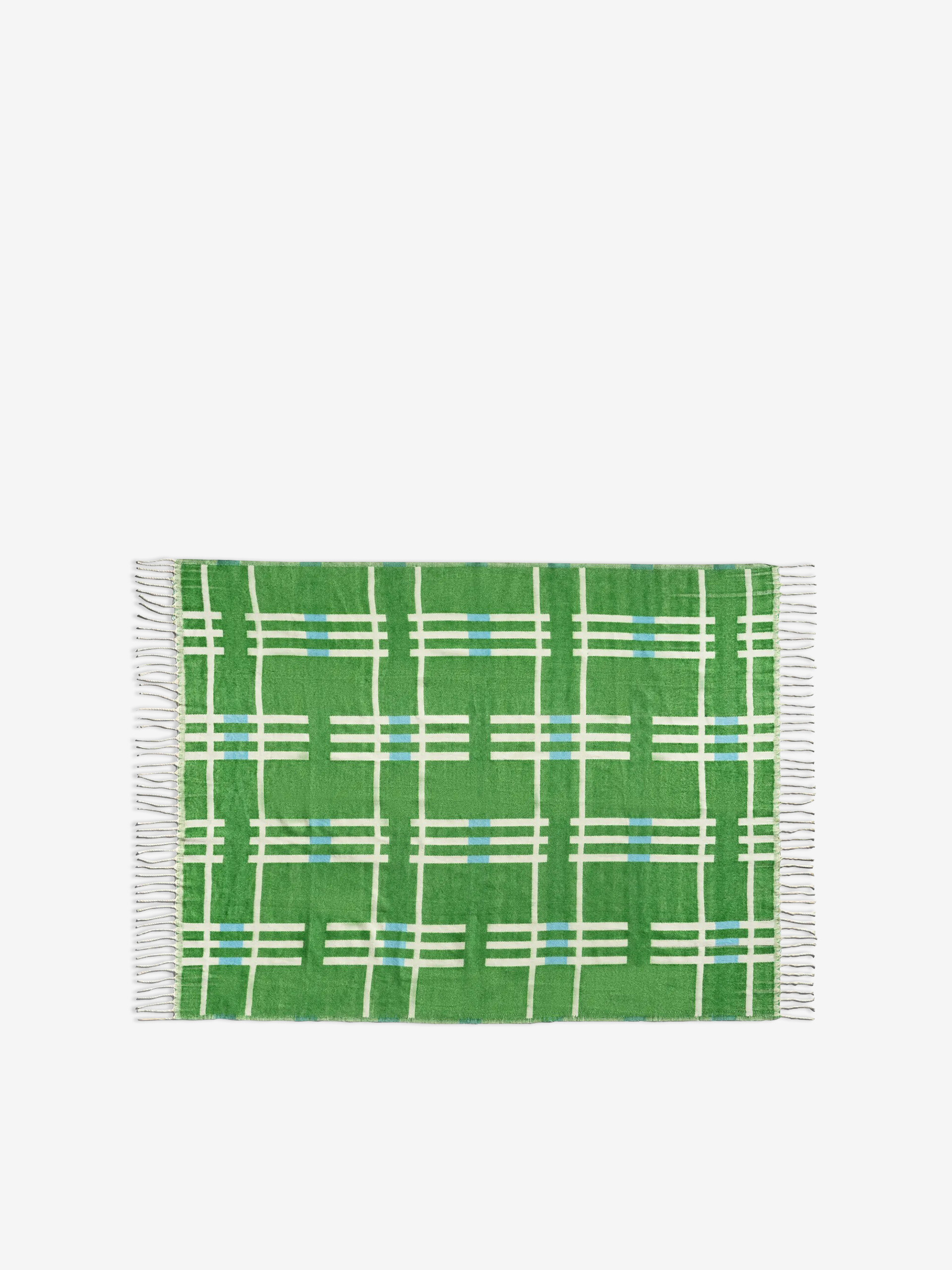 PLANO GREEN BLANKET 130X200 - Green , Home design Bensimon