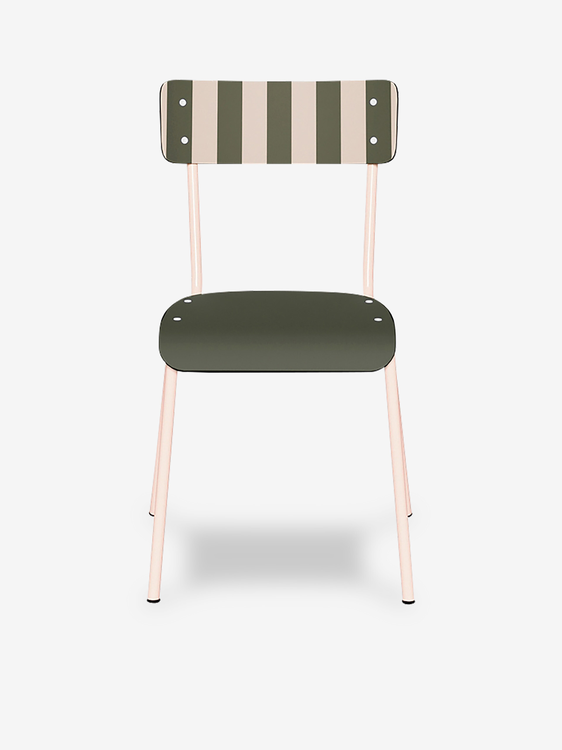 SUZIE KHAKI STRIPED CHAIR -  Khaki , Home design Bensimon
