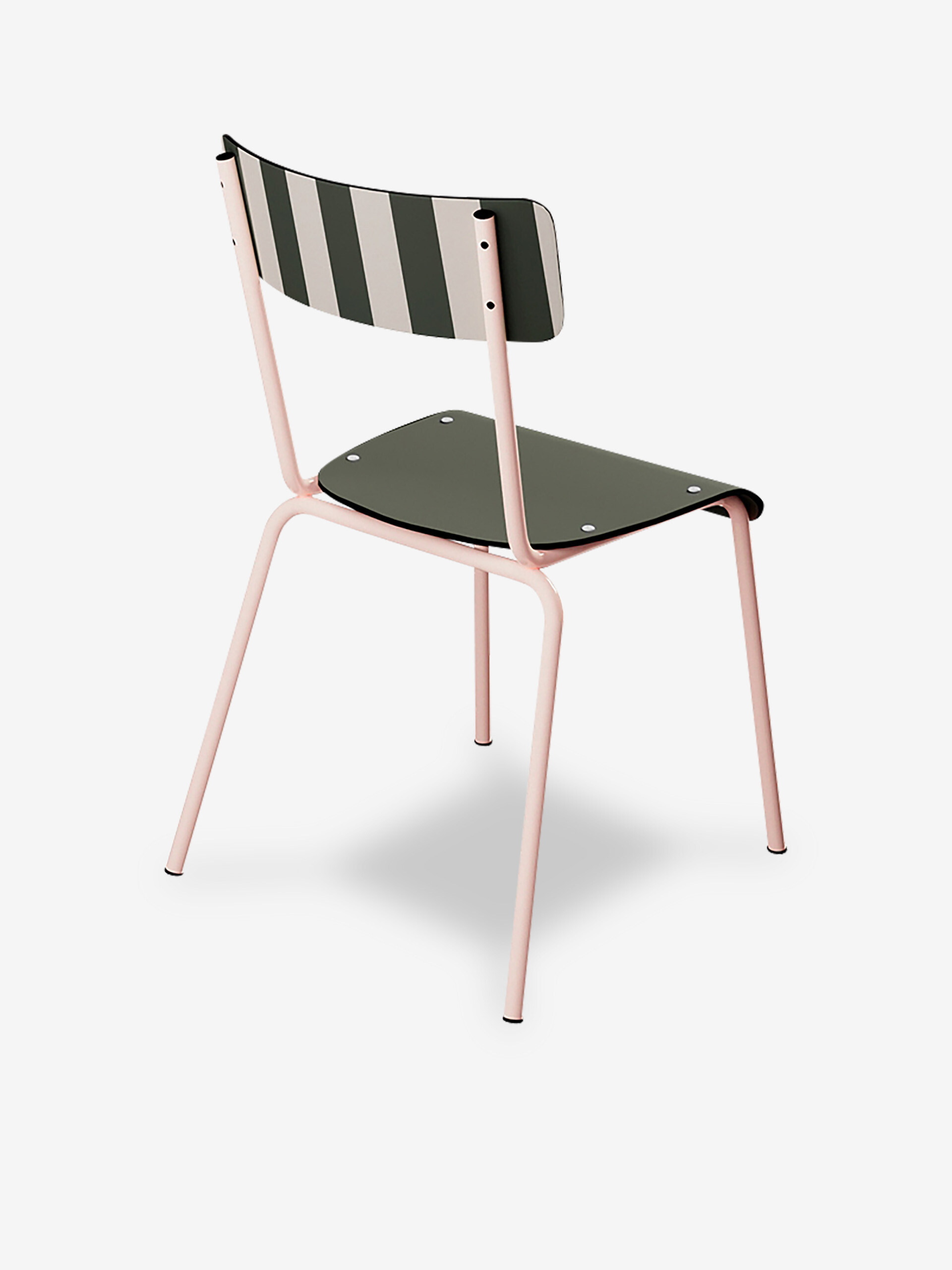 SUZIE KHAKI STRIPED CHAIR -  Khaki , Home design Bensimon