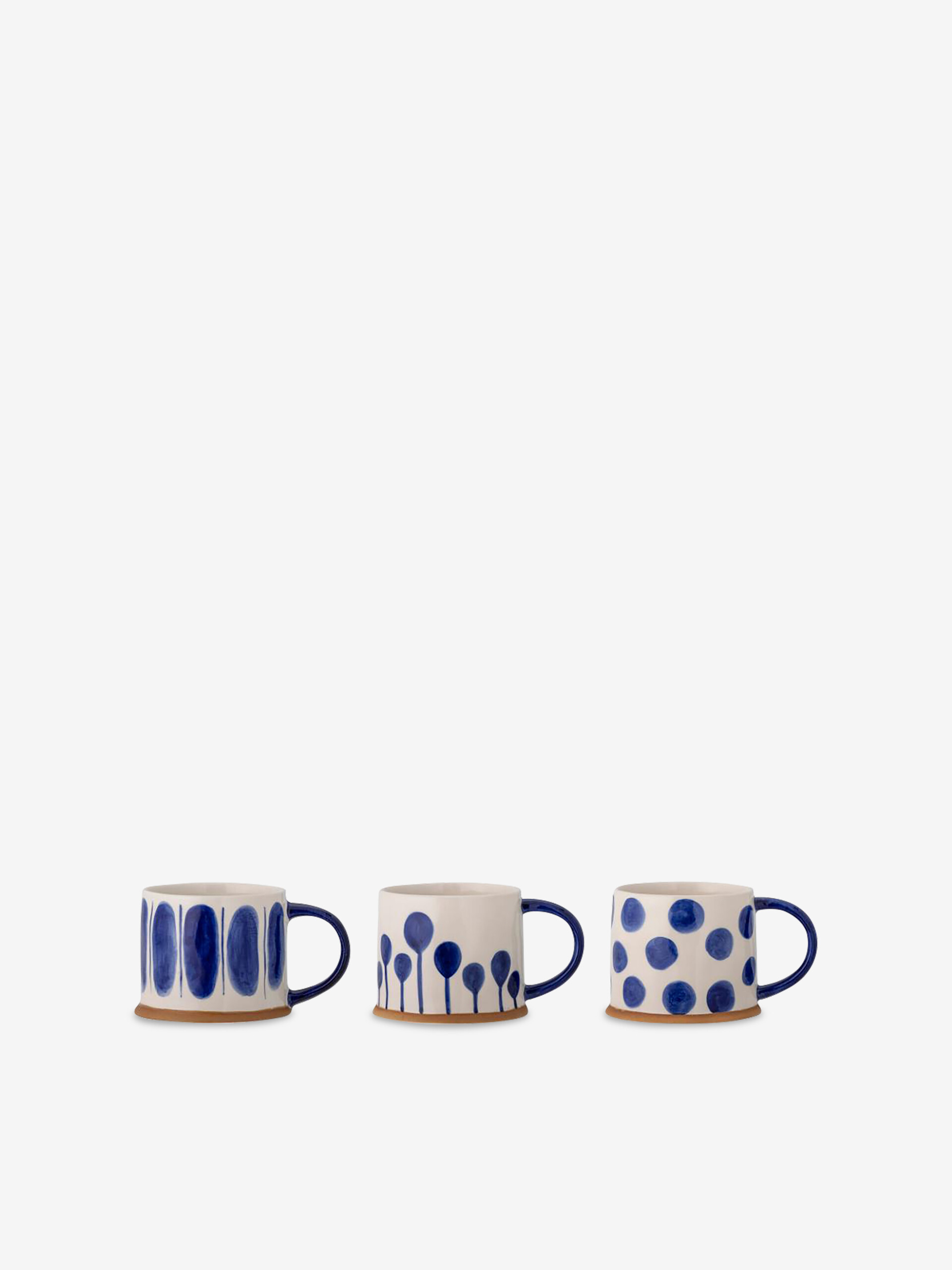 SET OF 3 LINORA BLUE CUPS -  Blue , Home design Bensimon
