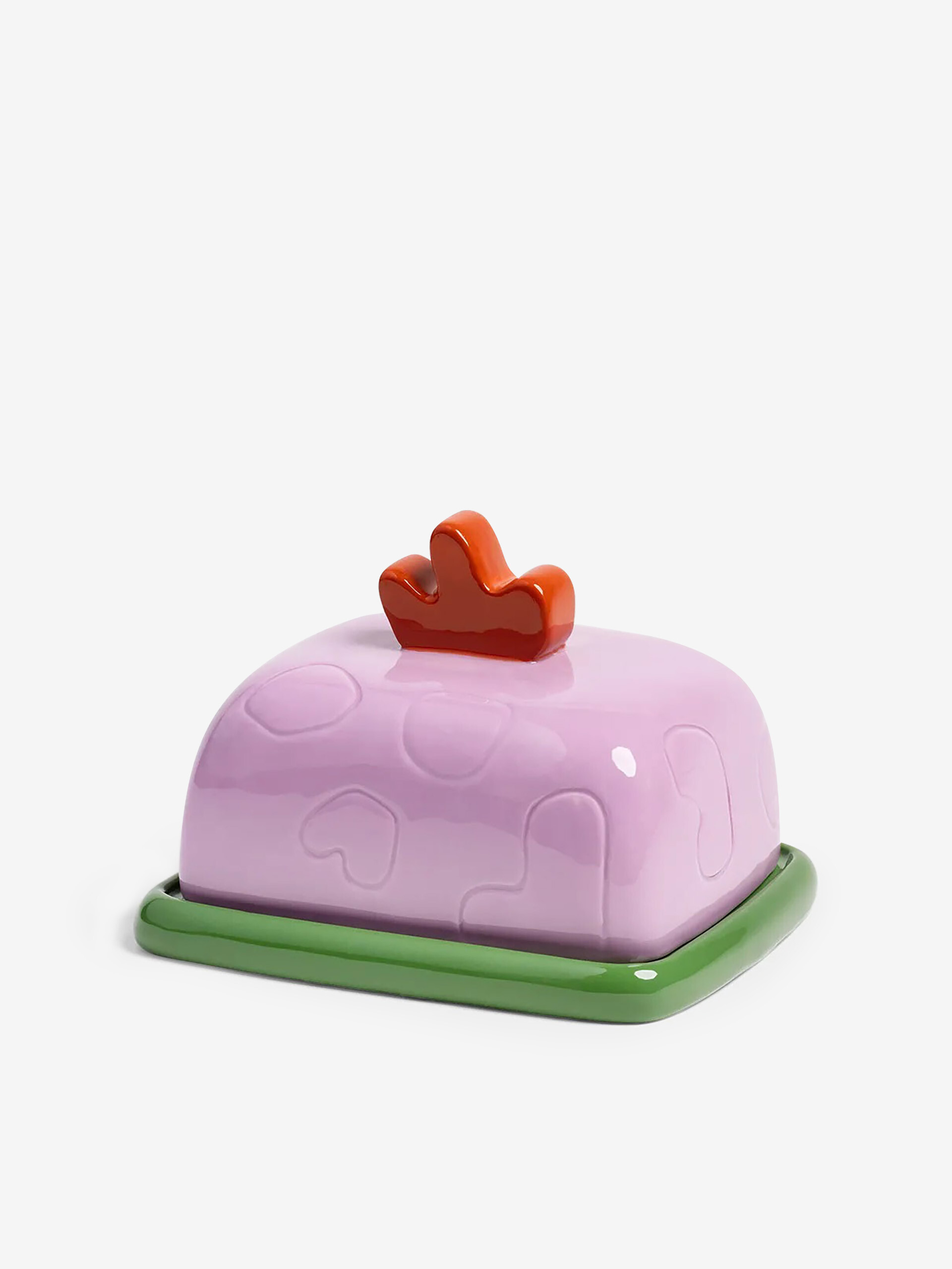 BUTTER DISH SKETCH LILAC - Pink , Home design Bensimon